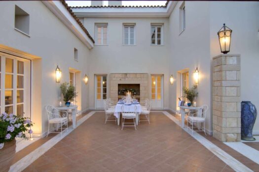 Superior Villa with tennis court and private beach platform in Elounda