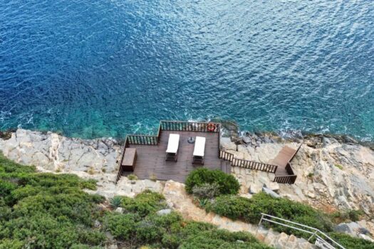 Superior Villa with tennis court and private beach platform in Elounda