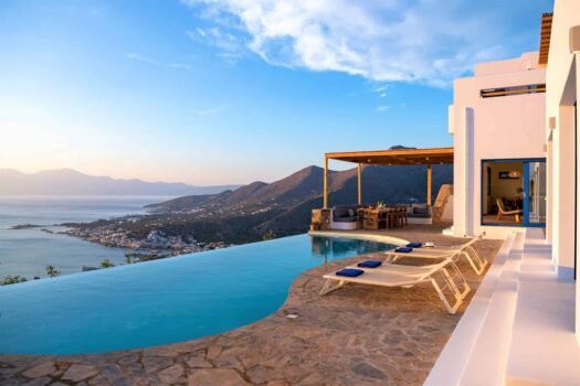 Luxurious Cycladic-Style Villa Complex with Breathtaking Panoramic Views and Heated Infinity Pool