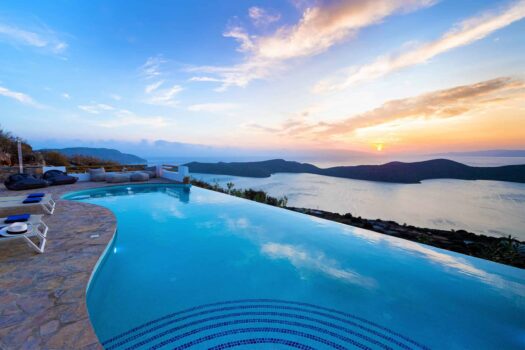 Luxurious Cycladic-Style Villa Complex with Breathtaking Panoramic Views and Heated Infinity Pool