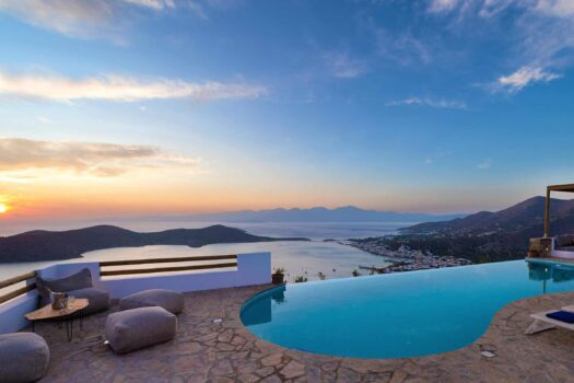 Luxurious Cycladic-Style Villa Complex with Breathtaking Panoramic Views and Heated Infinity Pool