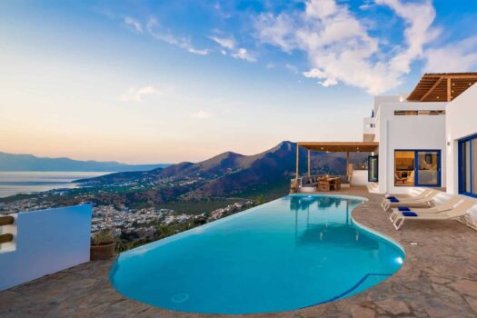 Luxurious Cycladic-Style Villa Complex with Breathtaking Panoramic Views and Heated Infinity Pool
