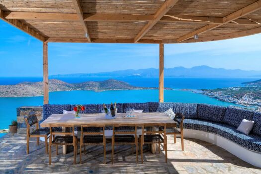 Luxurious Cycladic-Style Villa Complex with Breathtaking Panoramic Views and Heated Infinity Pool
